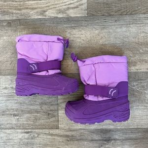 Cat & Jack Purple Snow Boots, Size 11/12